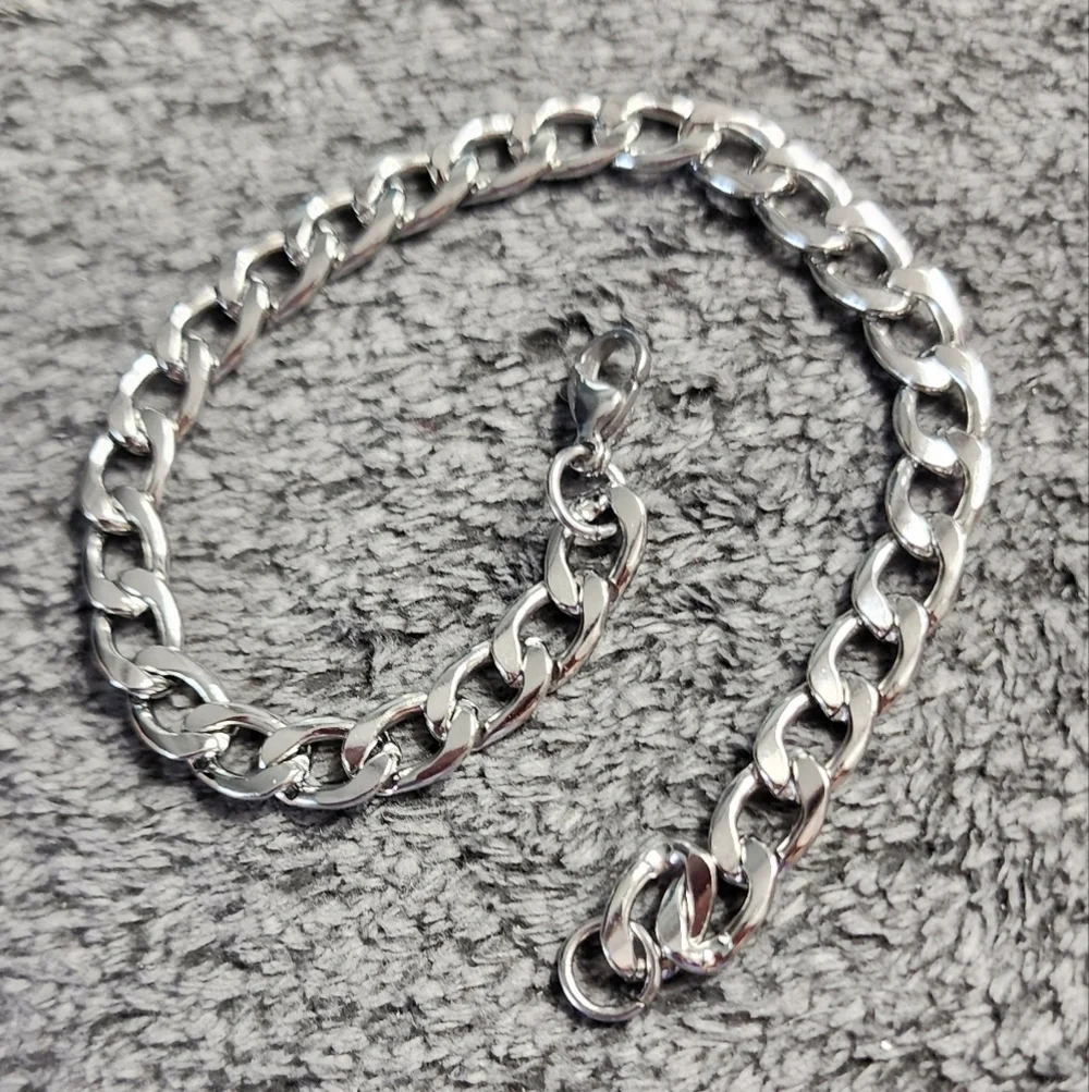 Men's Stainless Steel Curb Chain Bracelet 5mm